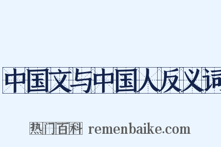 中国文与中国人反义词是什么意思的图片